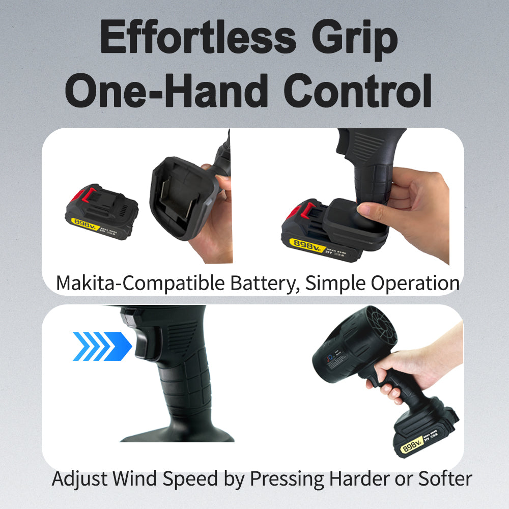 500g Wind Power Turbo Fan – Ideal for Daily Cleaning and Creative Gifts,with 21V Makita Battery